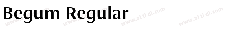 Begum Regular字体转换